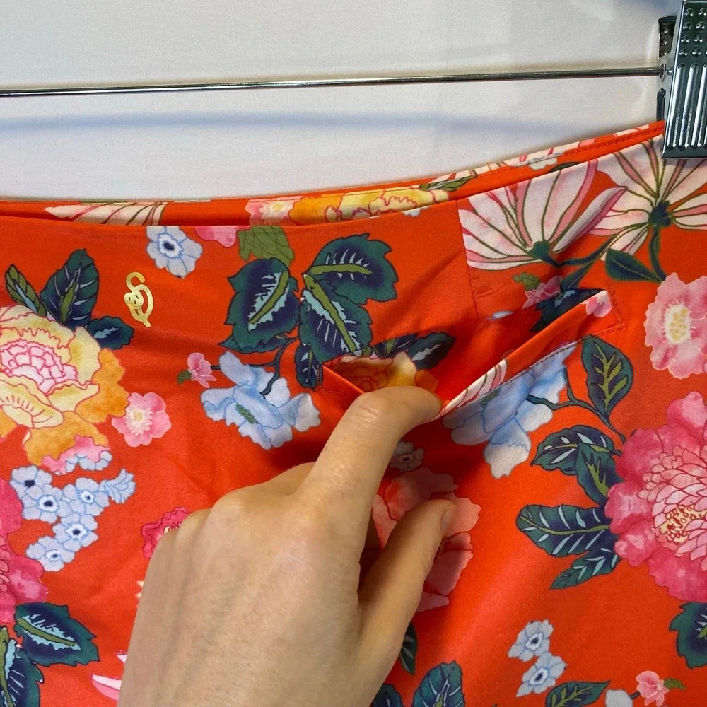 Smith & Quinn The Blaire Skort Women's Large Floral Ruffle Golf Skirt Preppy NWT